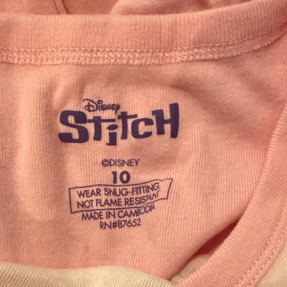 Disney Stitch Blue and Pink Kids Pajama Set 2 sets size 10 - Picture 2 of 3